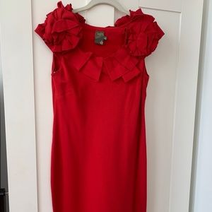 Jackie O Style Red Sheath Dress Size 2